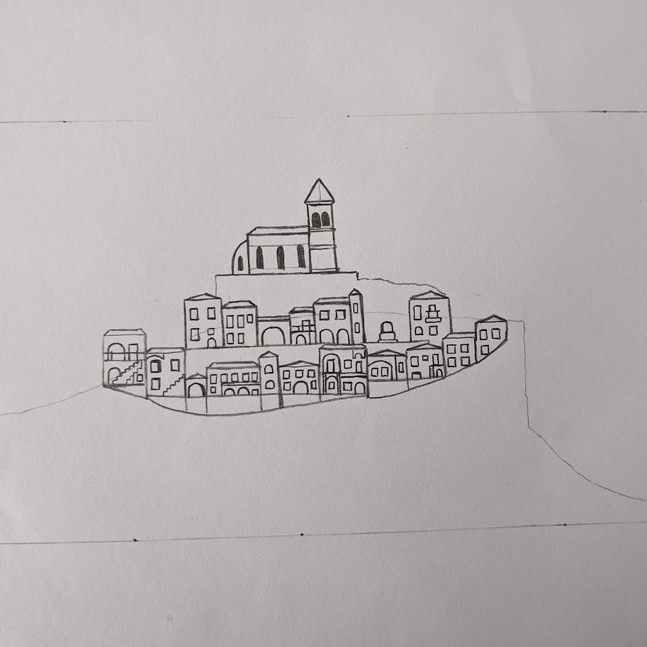 Drawing process — step 3